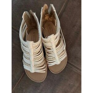 Seychelles girls gladiator sandals size 10 tan white